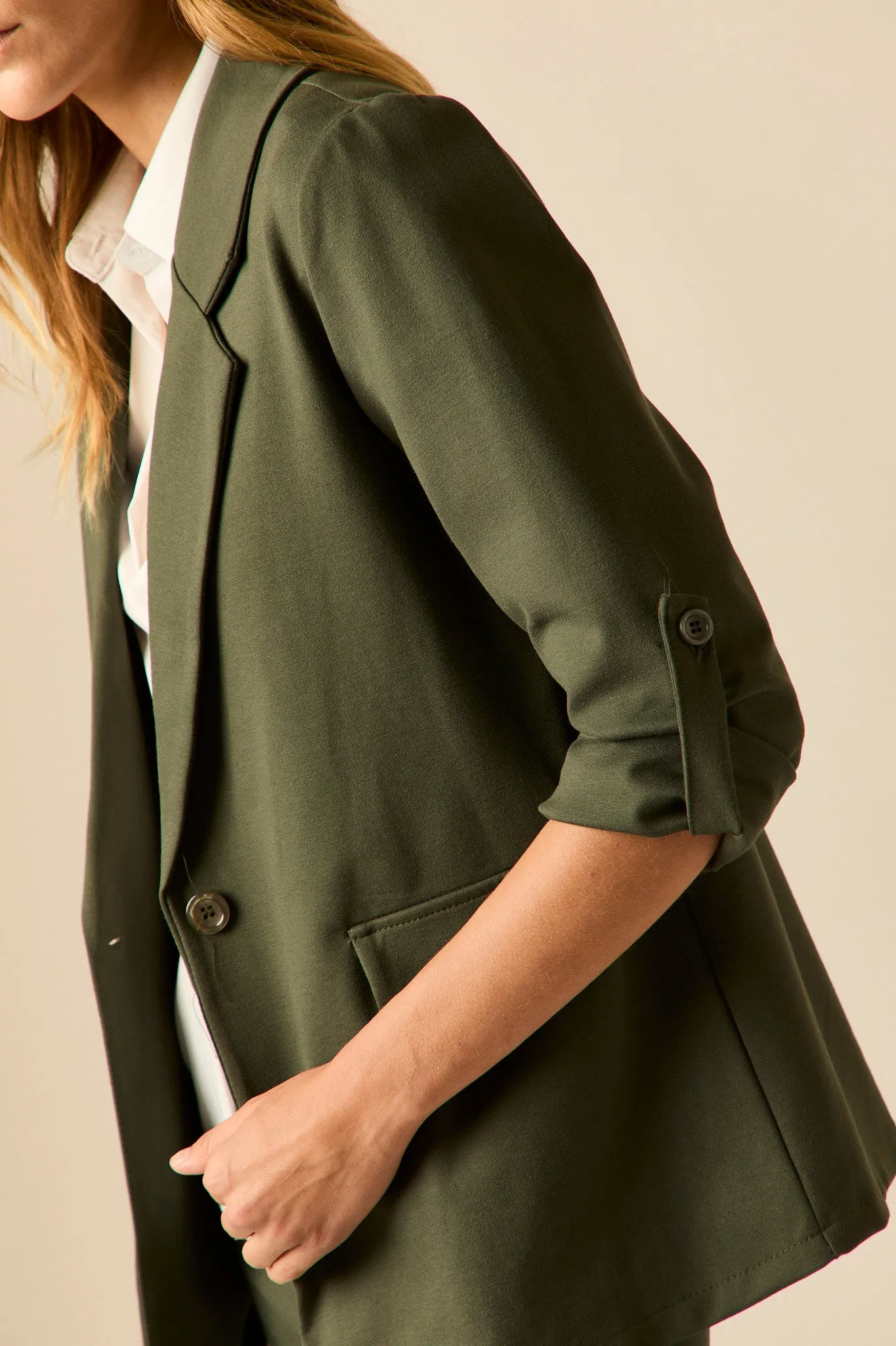 Blazer sastre verde kaki