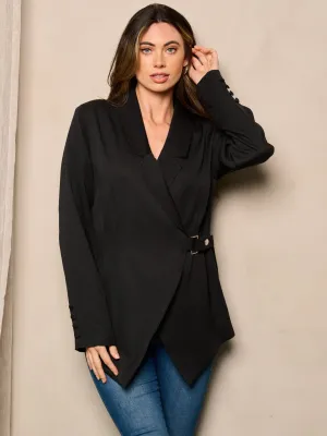 WOMEN'S LONG SLEEVE BUTTON CLOSURE BLAZER